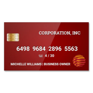 Credit Card   Glossy Red
