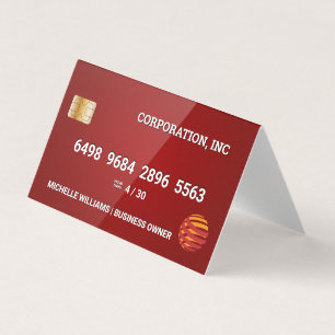 Credit Card   Glossy Red