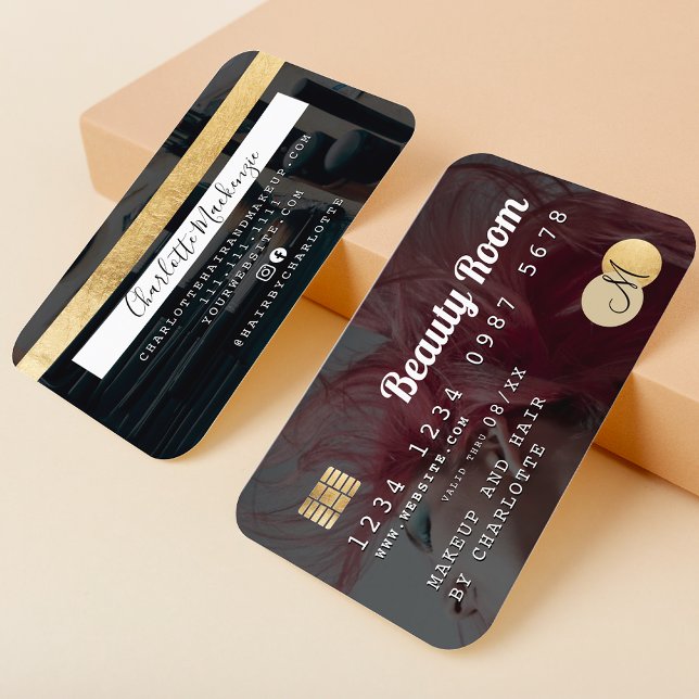Credit card gold beauty monogram photo (Creator Uploaded)