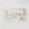 Credit card gold bokeh hair makeup monogram