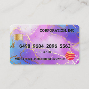 Credit Card   Gold Foil   Watercolor