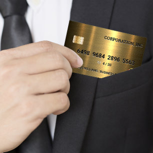 Credit Card Gold Metallic
