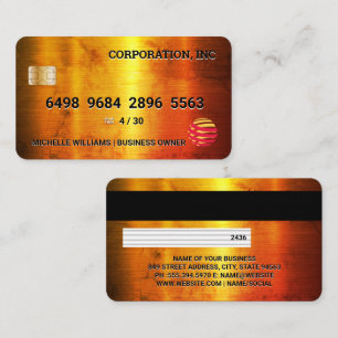 Credit Card   Gold Metallic Texture