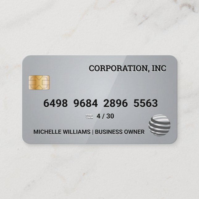 Credit Card | Grey Glossy  (Front)