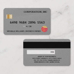 Credit Card   Grey Leather Texture