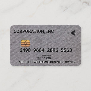 Credit Card   Linen Background