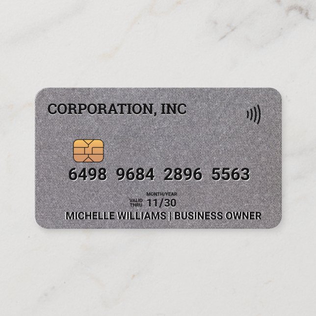 Credit Card | Linen Background (Front)