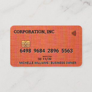 Credit Card   Linen Fabric