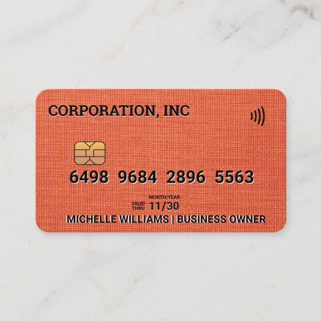 Credit Card | Linen Fabric (Front)