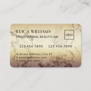 Credit card looks faux golden marble