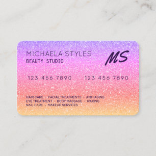 Credit card looks inspired sparkly colorful