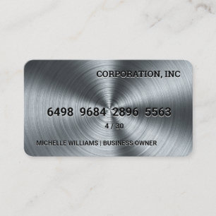 Credit Card   Machined Metal Background
