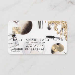 Credit Card Makeup Artist gold drips