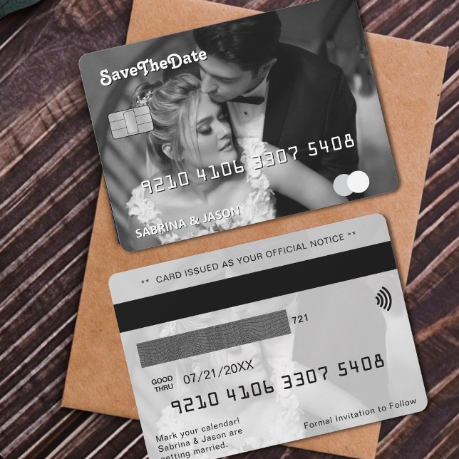 Credit Card Photo Wedding Save the Date (Credit Card Photo Wedding save the date)