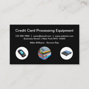 Credit Card Processing Equipment Business Cards