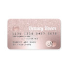 Credit card rose gold metallic glitter loyalty