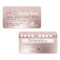 Credit card rose gold metallic glitter loyalty