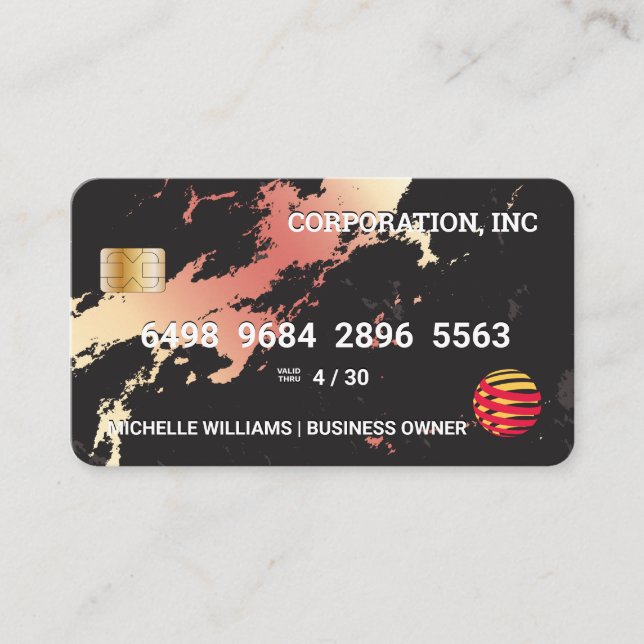 Credit Card | Rose Metallic | Marble (Front)