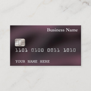 Credit Card style BUSINESS CARD (2-sided) purple
