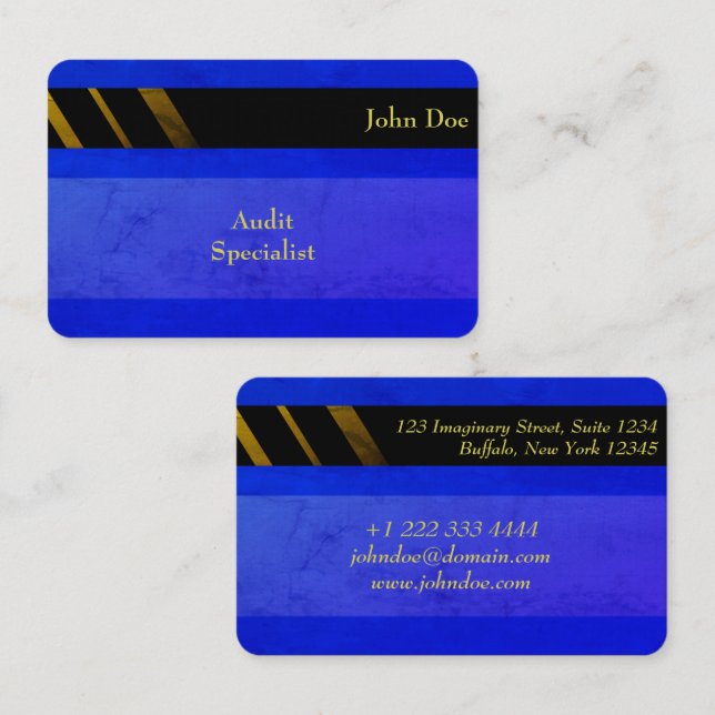 "Credit Card Style Business Card No.10" (Front/Back)