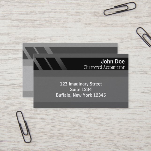 "Credit Card Style Business Card No.12" (Front/Back In Situ)