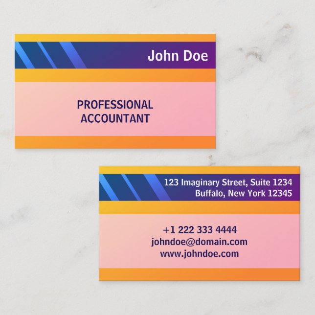 "Credit Card Style Business Card No.6" (Front/Back)