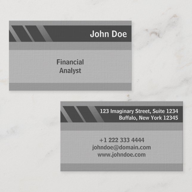 "Credit Card Style Business Card No.8" (Front/Back)