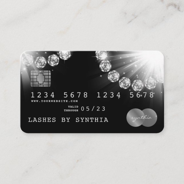 Credit Card Style Silver Diamond (Front)