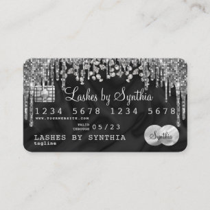 Credit Card Style Silver Diamond your name
