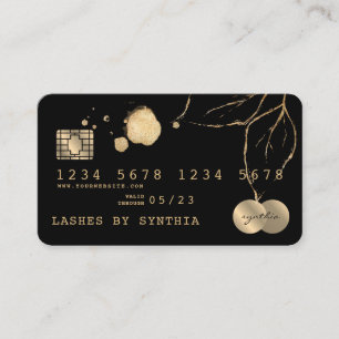 Credit Card Styled Black  Gold