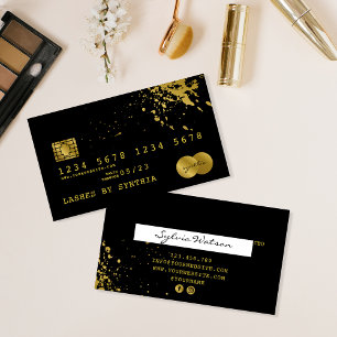 Credit Card Styled Black  Gold