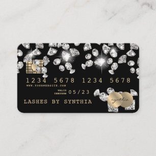 Credit Card Styled Dripping Diamonds