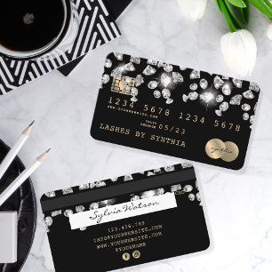 Credit Card Styled Dripping  Diamonds