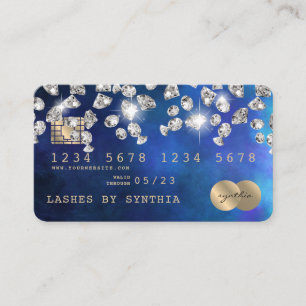 Credit Card Styled Dripping Diamonds
