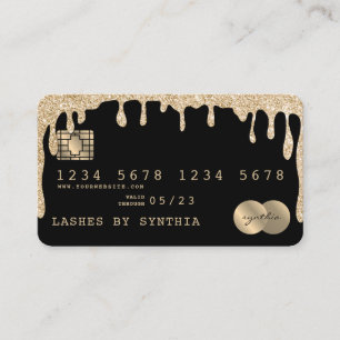 Credit Card Styled Dripping Gold