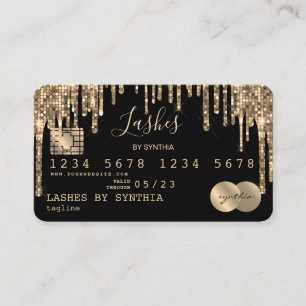 Credit Card Styled Dripping Gold