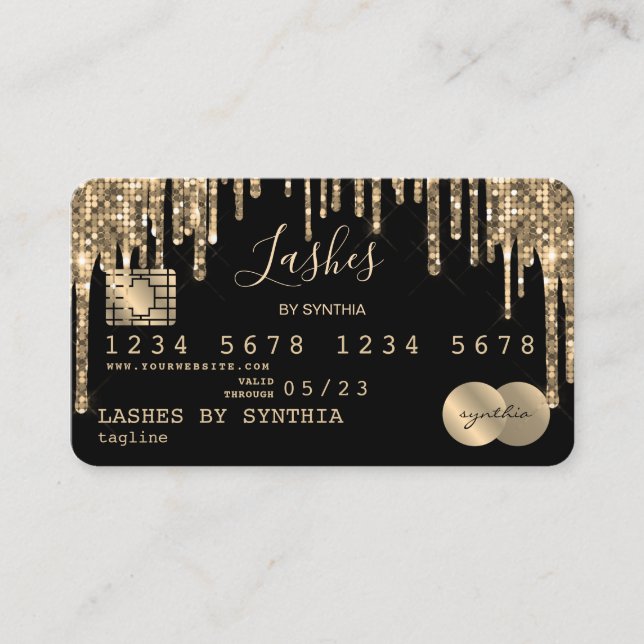 Credit Card Styled Dripping Gold (Front)