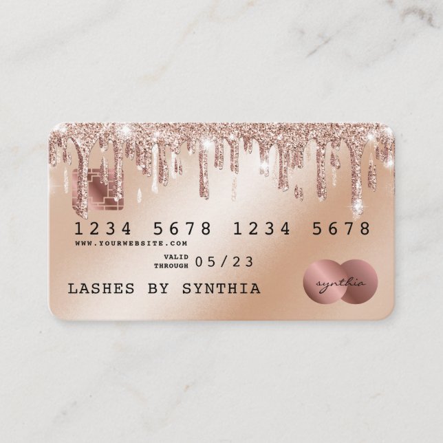 Credit Card Styled Dripping Gold (Front)