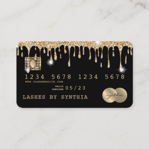 Credit Card Styled Dripping Gold