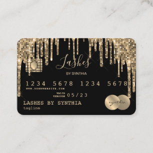 Credit Card Styled Dripping Gold
