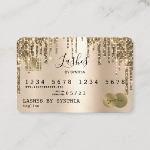 Credit Card Styled Dripping Gold