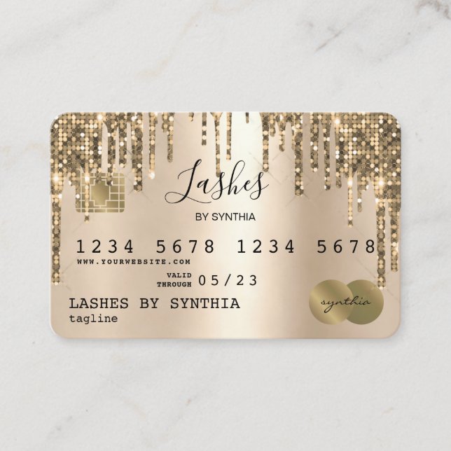 Credit Card Styled Dripping Gold (Front)