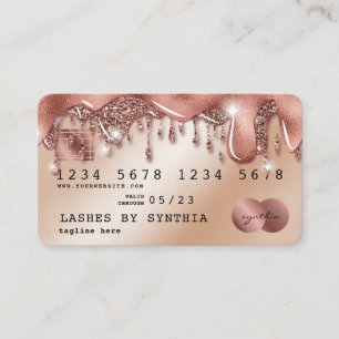 Credit Card Styled Dripping Gold