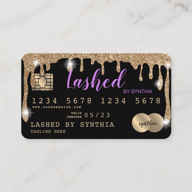 Credit Card Styled Dripping Gold (Front)