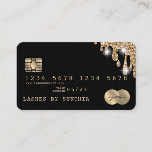 Credit Card Styled Dripping Gold