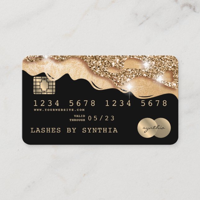 Credit Card Styled Dripping Gold (Front)