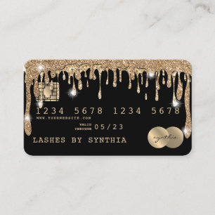 Credit Card Styled Dripping Gold