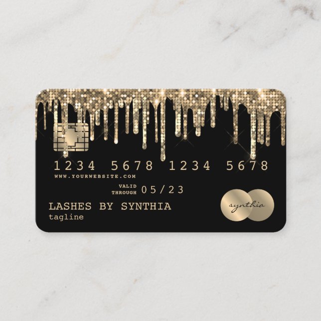 Credit Card Styled Dripping Gold (Front)