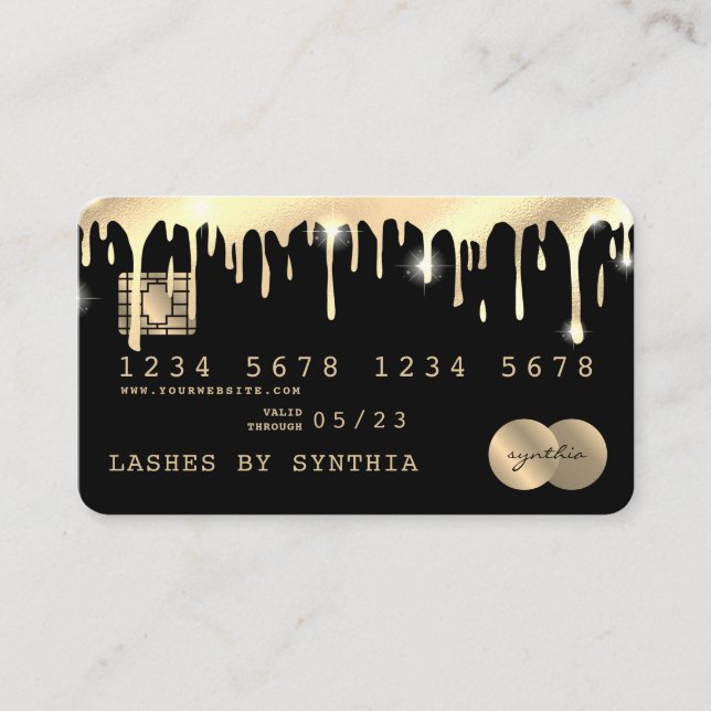 Credit Card Styled Dripping Gold (Front)