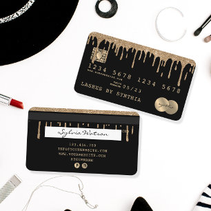 Credit Card Styled Dripping Gold